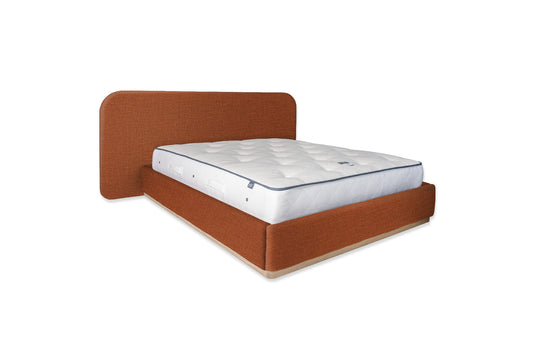 The Halstock Bed | Washed_Linen - Tangerine