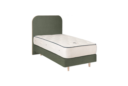 The Heybrook Bed | Cotton_Velvet - Eucalyptus