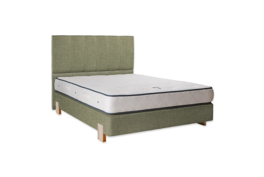 The Lydford Bed | Slubby_Linen - Pesto