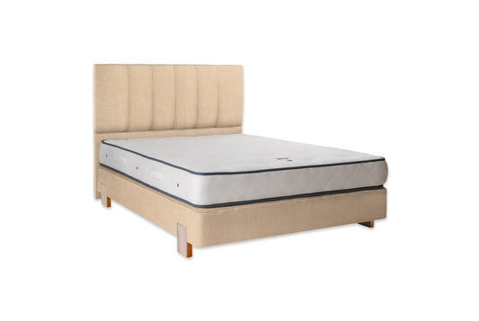 The Lydford Bed | Slubby_Linen - Powder