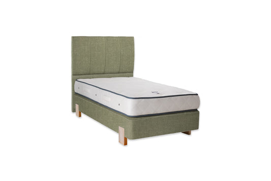 The Lydford Bed | Slubby_Linen - Pesto