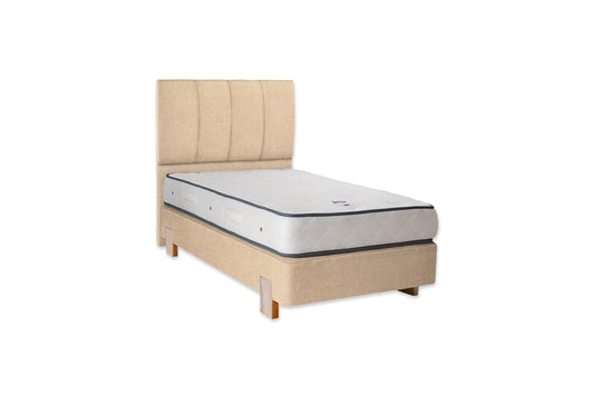 The Lydford Bed | Slubby_Linen - Powder