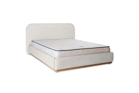 The Narrow Halstock Bed | Linara_Cotton_Linen - Porridge
