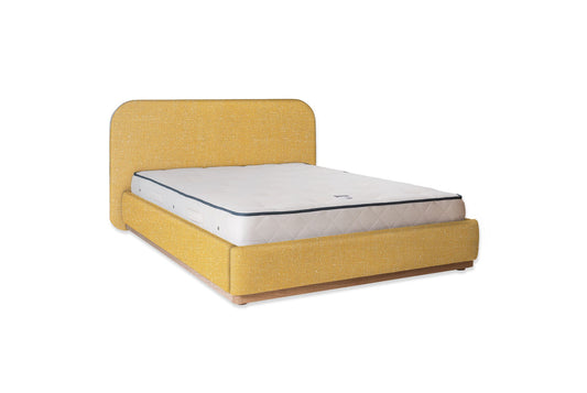 The Narrow Halstock Bed | Slubby_Linen - Tobacco