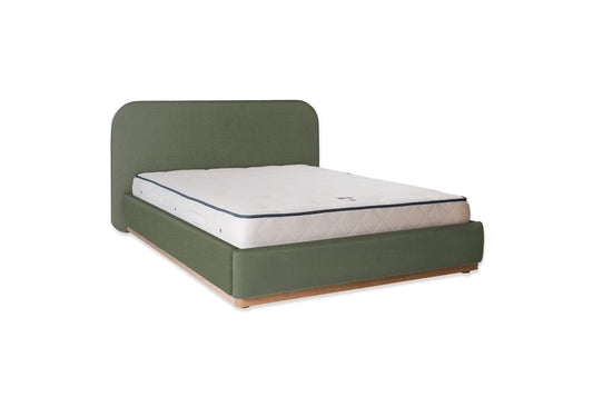 The Narrow Halstock Bed | Cotton_Velvet - Eucalyptus
