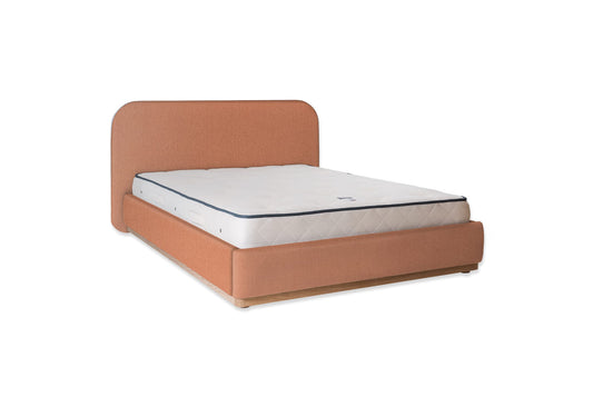 The Narrow Halstock Bed | Cotton_Velvet - Rosewater