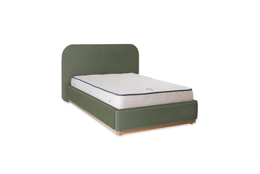 The Narrow Halstock Bed | Cotton_Velvet - Eucalyptus