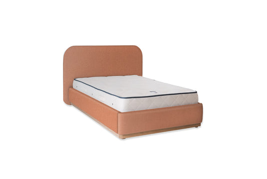 The Narrow Halstock Bed | Cotton_Velvet - Rosewater