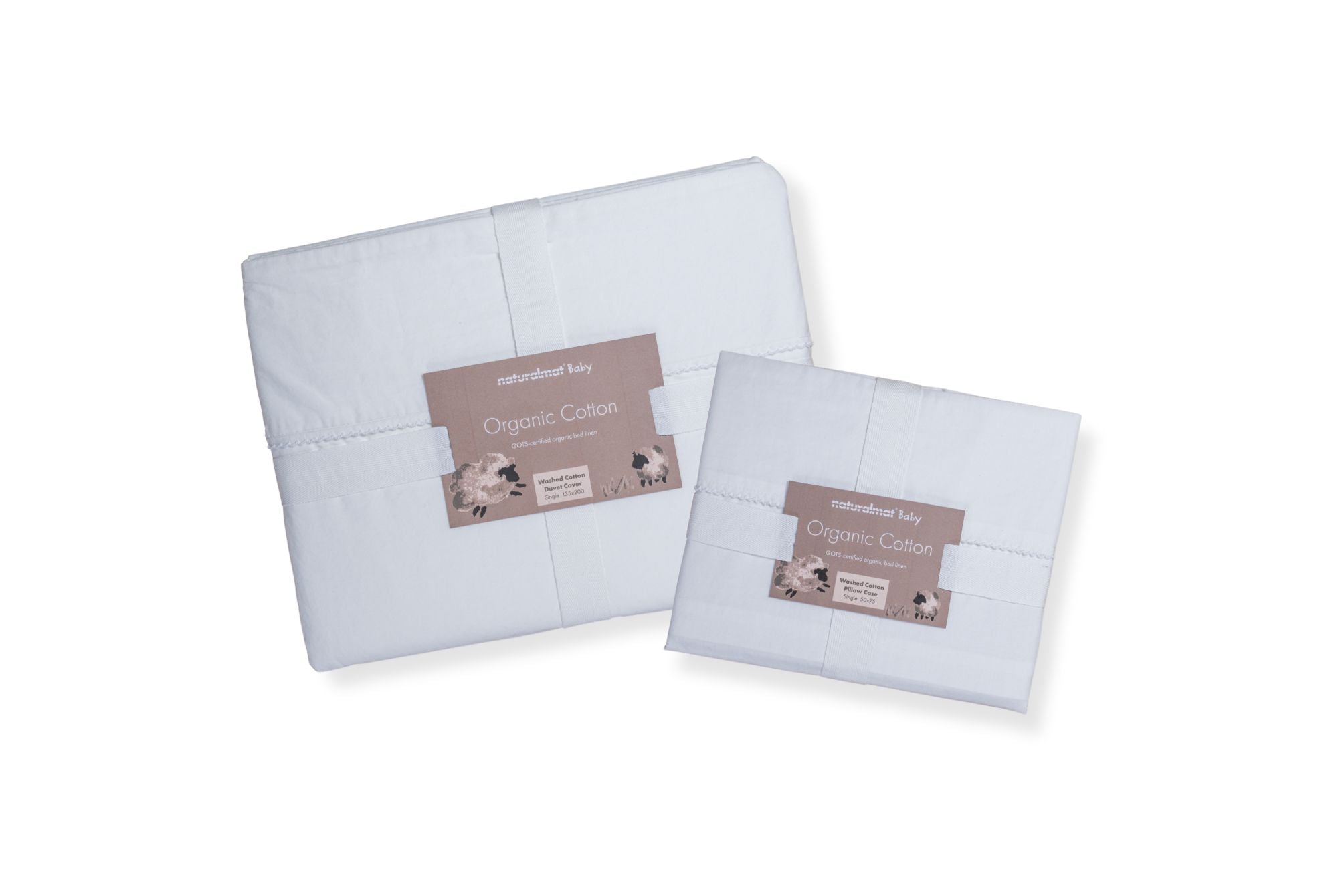 Nursery Washed Organic Cotton Duvet Cover Pillowcase Set