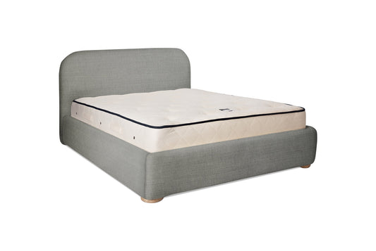 The Budleigh Bed | Linara_Cotton_Linen - French Grey