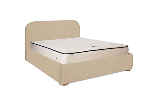 The Budleigh Bed | Linara_Cotton_Linen - Putty