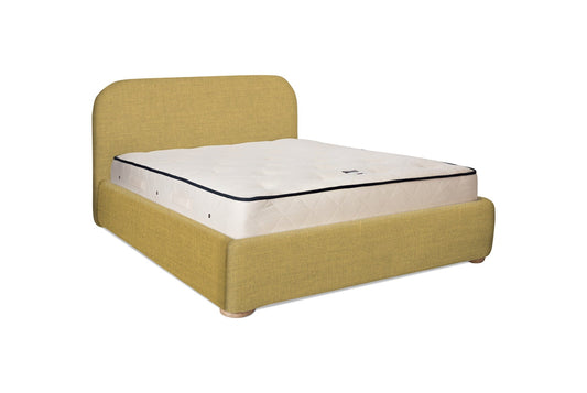 The Budleigh Bed | Washed_Linen - Mustard
