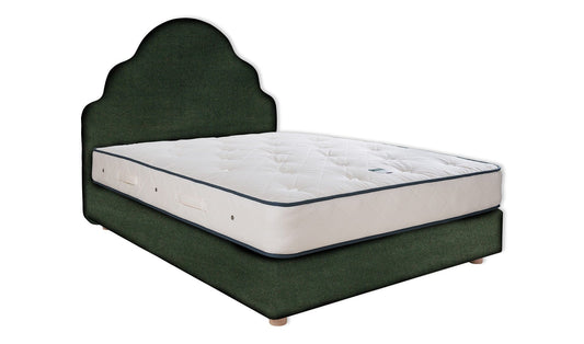 The Ebford Bed | Cotton_Velvet - Evergreen