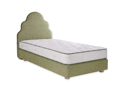 The Ebford Bed | Slubby_Linen - Pesto