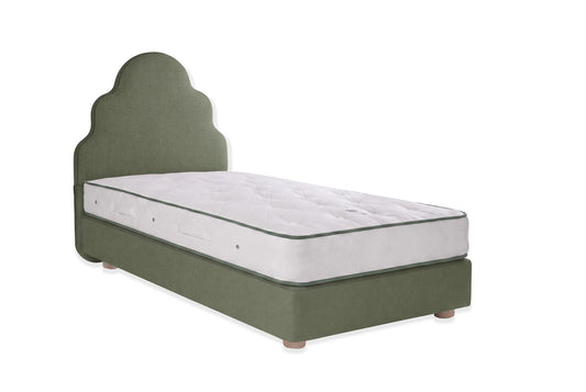 The Ebford Bed | Cotton_Velvet - Eucalyptus