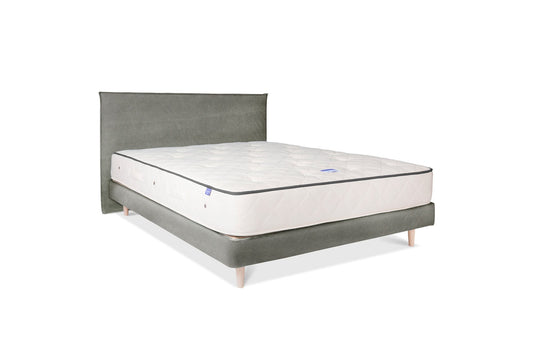 The Low Prideaux Bed | Cotton_Velvet - Anthracite