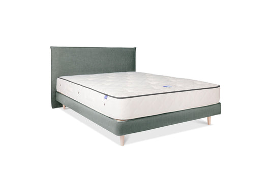 The Low Prideaux Bed | Washed_Linen - Deep Teal