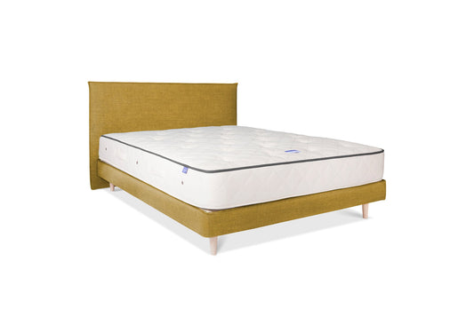 The Low Prideaux Bed | Washed_Linen - Mustard