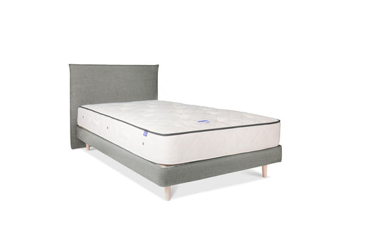 The Low Prideaux Bed | Linara_Cotton_Linen - French Grey