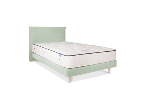 The Low Prideaux Bed | Linara_Cotton_Linen - Seaglass