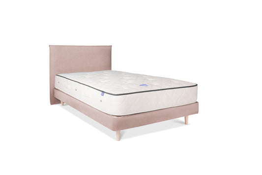 The Low Prideaux Bed | Cotton_Velvet - Blossom