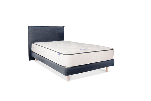 The Low Prideaux Bed | Cotton_Velvet - Marine