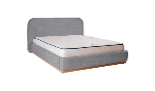 The Narrow Halstock Bed | Linara_Cotton_Linen - Harbour Grey