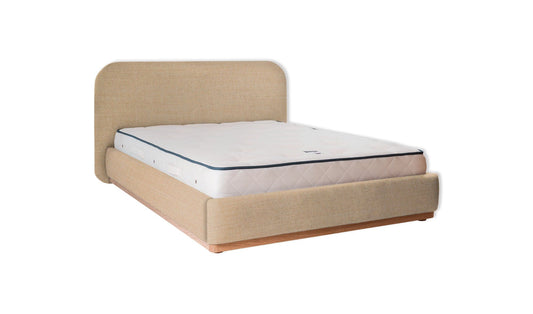 The Narrow Halstock Bed | Linara_Cotton_Linen - Putty