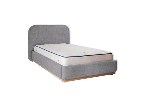 The Narrow Halstock Bed | Linara_Cotton_Linen - Harbour Grey