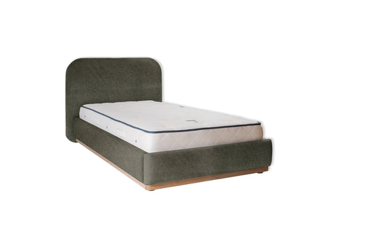 The Narrow Halstock Bed | Cotton_Velvet - Anthracite