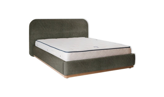 The Narrow Halstock Bed | Cotton_Velvet - Anthracite