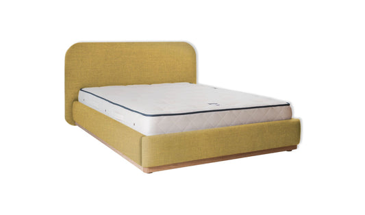 The Narrow Halstock Bed | Washed_Linen - Mustard