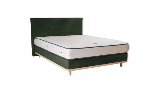 The Otterton Bed | Cotton_Velvet - Evergreen