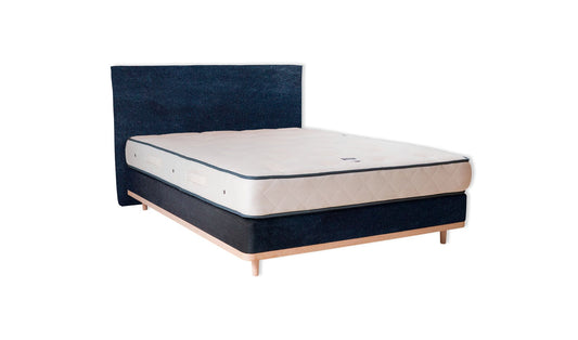 The Otterton Bed | Cotton_Velvet - Marine