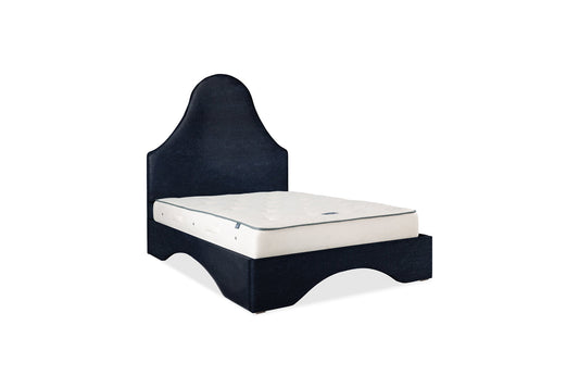 The Rosemoor Bed | Cotton_Velvet - Marine