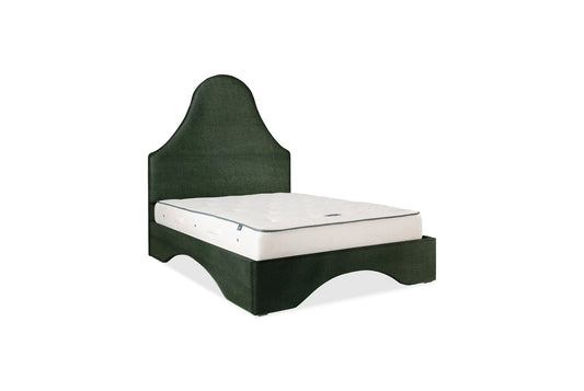 The Rosemoor Bed | Cotton_Velvet - Evergreen