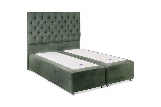 The Vanstone Bed | Velvet - Evergreen