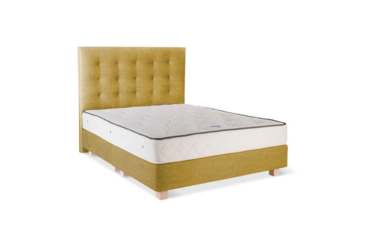 The Eva Bed | Washed_Linen - Mustard