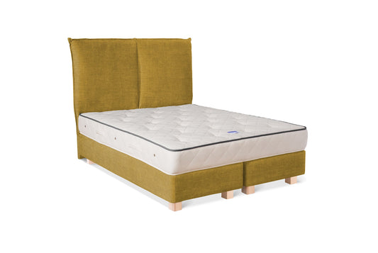 The Fiador Bed | Washed_Linen - Mustard