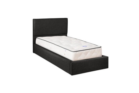 The Exmouth Bed | House_Linen - Organic Basalt